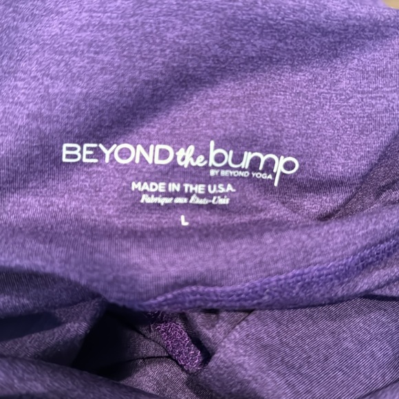 Purple maternity leggings - Picture 2 of 2